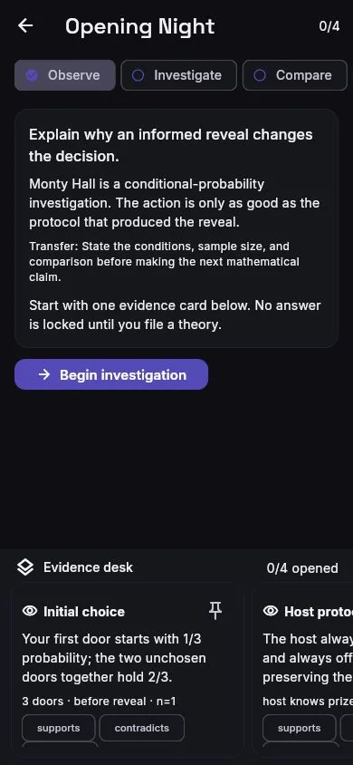 A Monty Hall case on Vale’s game show stage